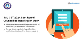 IMU CET 2024 Spot Counselling Registration Open till August 5; Apply Here!